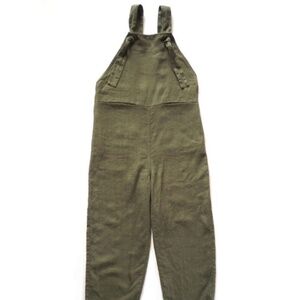 Beaton Linen Overalls - Size Small - Olive